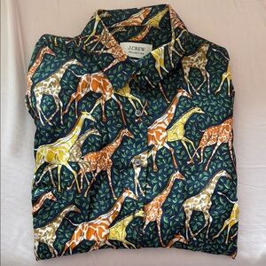 J. Crew Orange and Yellow Casual Button Down Shirt